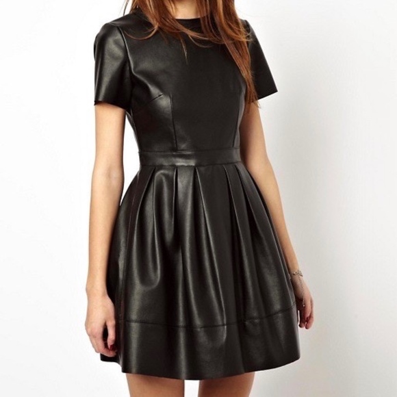 ASOS Dresses & Skirts - ASOS Leather Look Skater Dress